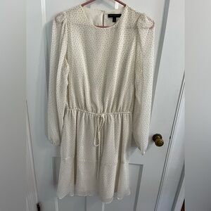 Banana Republic White Dress with Polka Dots